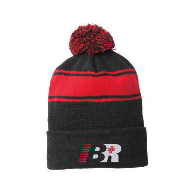 BR - Stripe Pom Pom Beanie Thumbnail